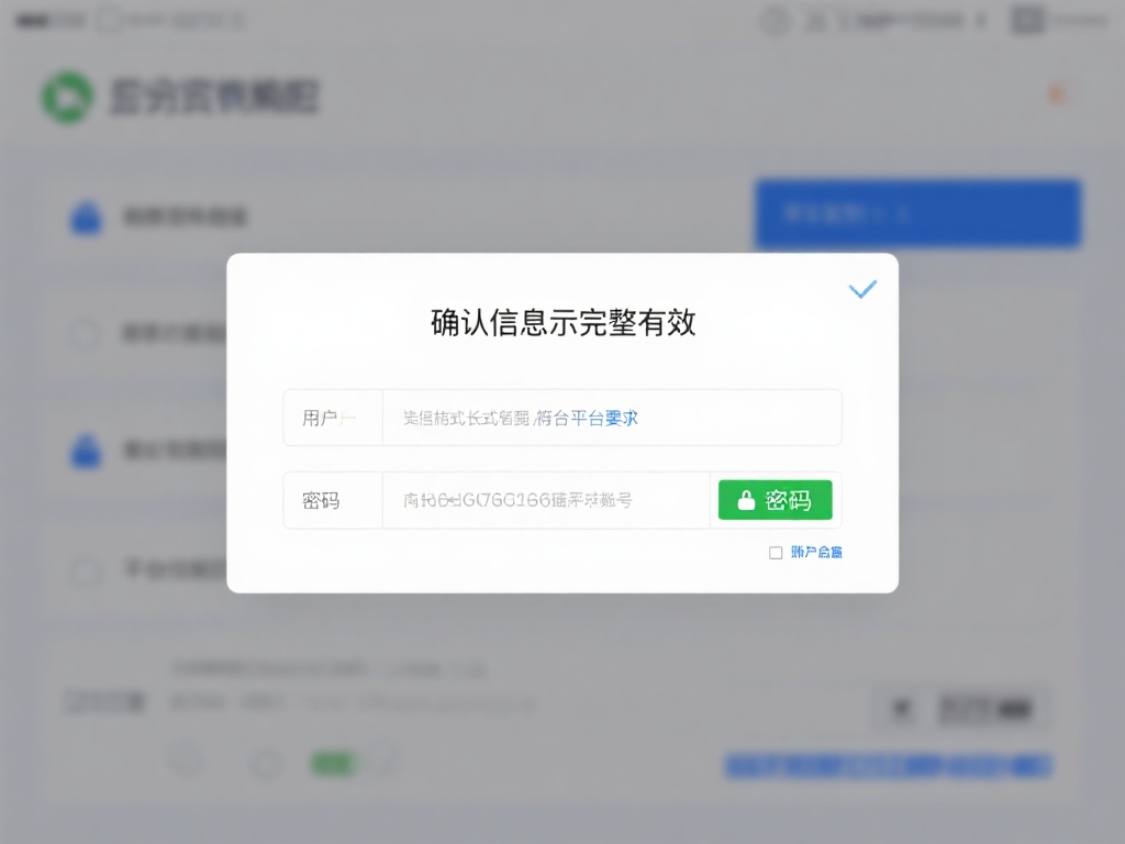 确认信息是否完整有效：填写资料时，请核对用户名、密
