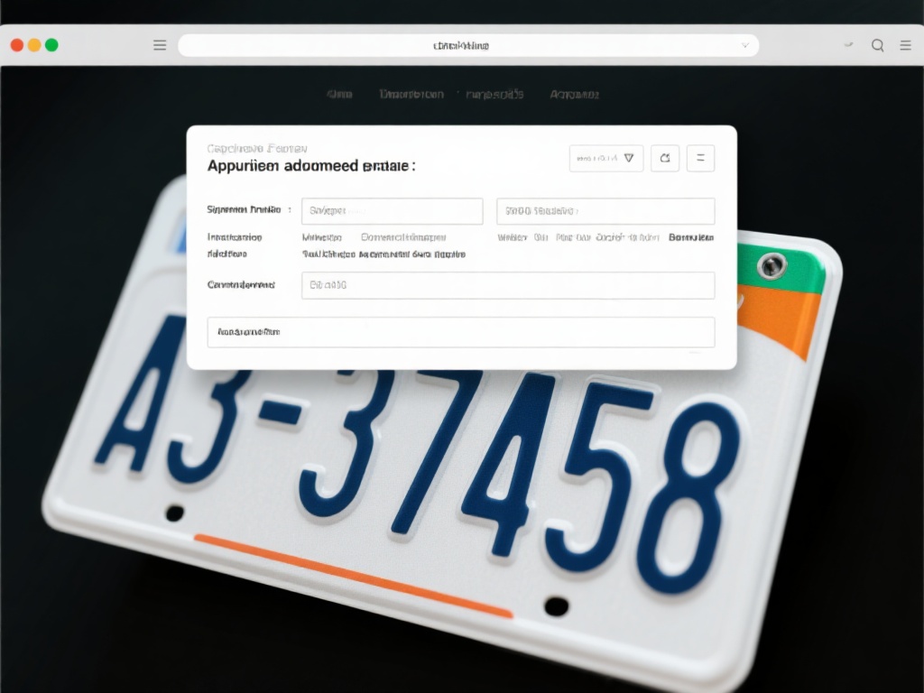 提交申请表
选择好心仪的车牌后，需在线填写并提交